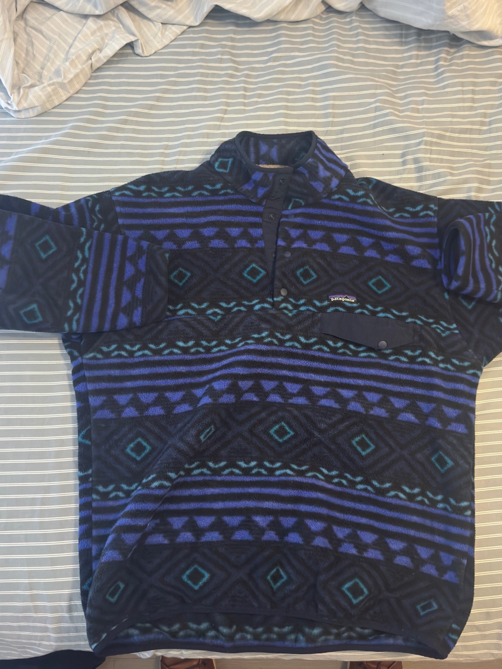 Men's RARE vintage Aztec patterned Patagonia Synchilla fleece pullover